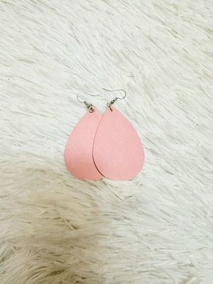 “Soft Girl Pink” Leather Earring