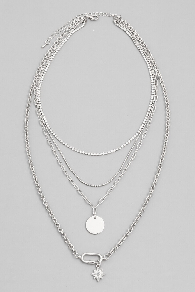 Multi Strand Assorted Chain Necklace