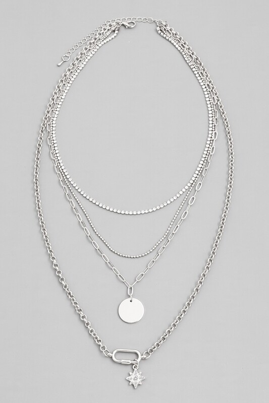 Multi Strand Assorted Chain Necklace