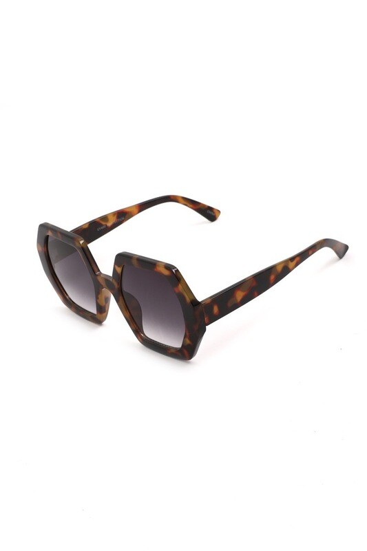 Acetate Hexagon Sunglasses