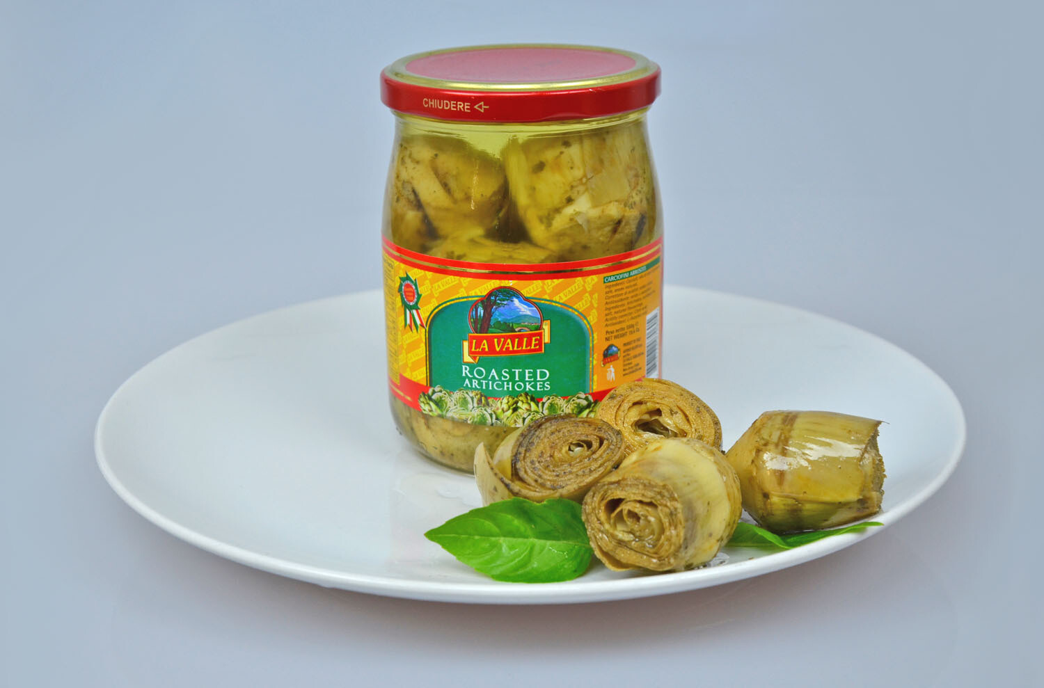 6/19oz jars of La Valle's Roasted Artichokes