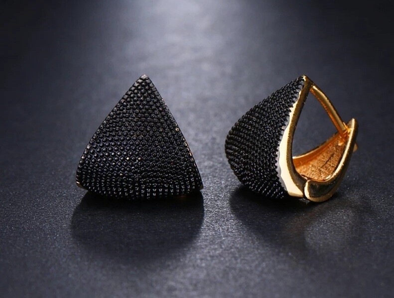 Tiny Pyramid Earrings