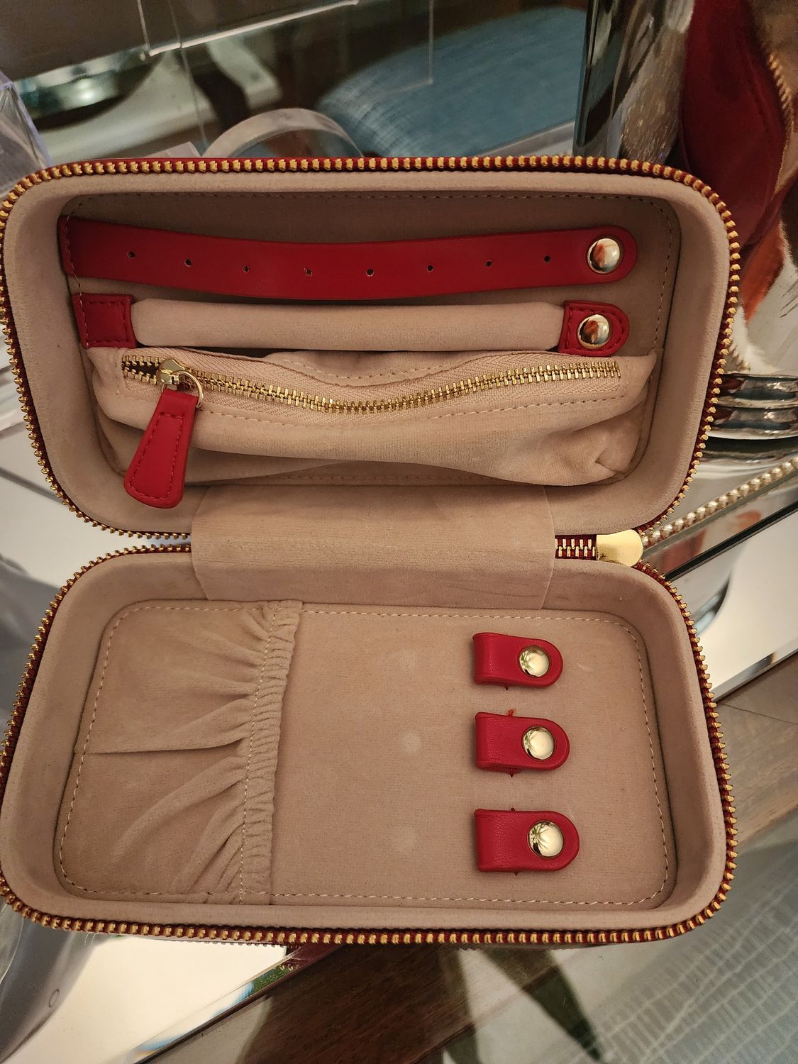 DST Leather Travel Jewelry Case