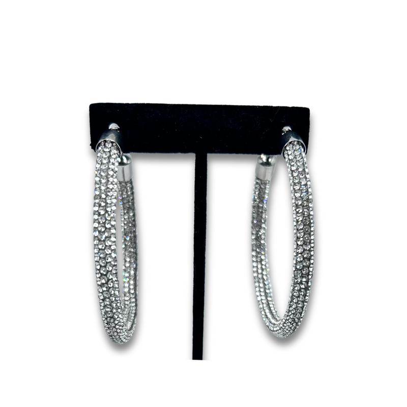 Bling Clear Hoop Earrings