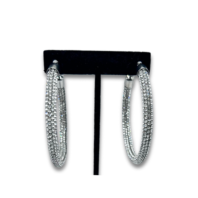 Earrings - Clear Bling Hoops
