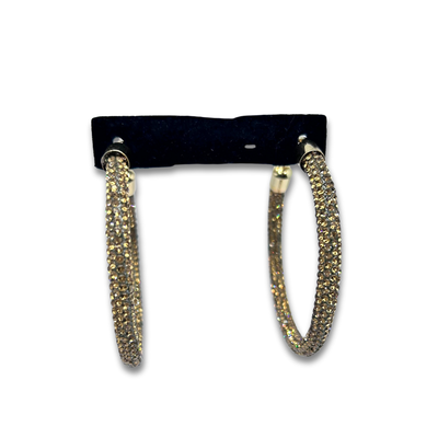 Earrings - Bling Gold Hoop Earrings