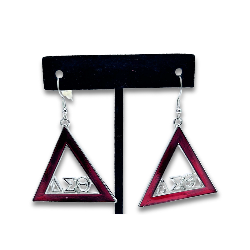 Red Pyramid Earrings