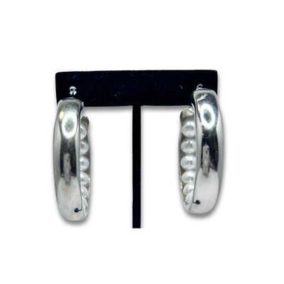 Earrings - Inside Pearl Hoops