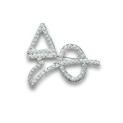 Pearl Flare Silver Symbol Lapel (Large)