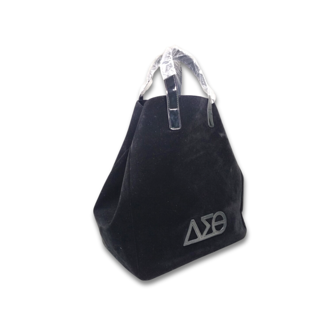 Velveteen Tote - DST Black Bag
