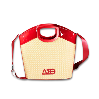 DST Straw Summer Handbag - Red