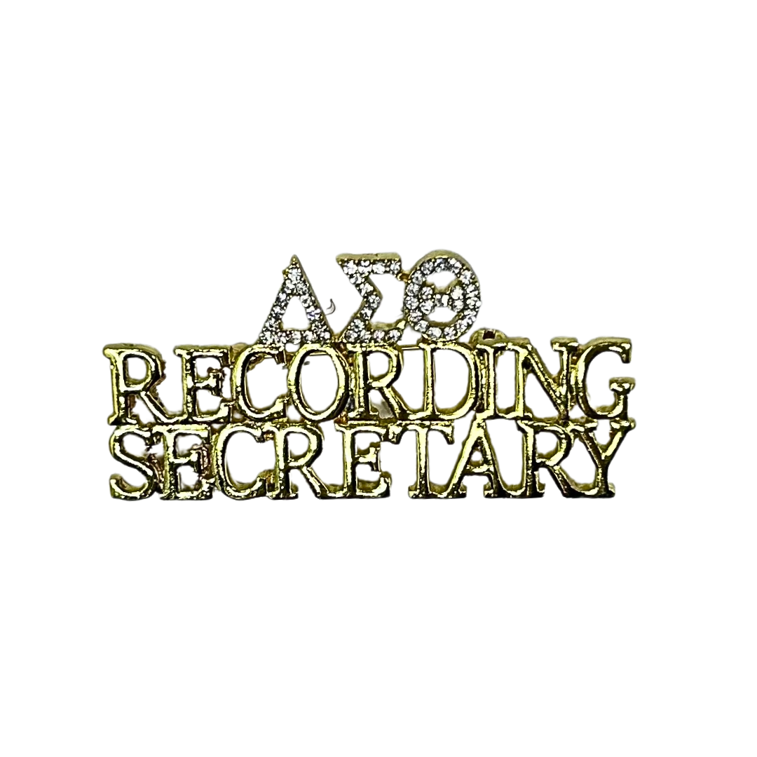 DST Rhinestone Recording Secretary Lapel