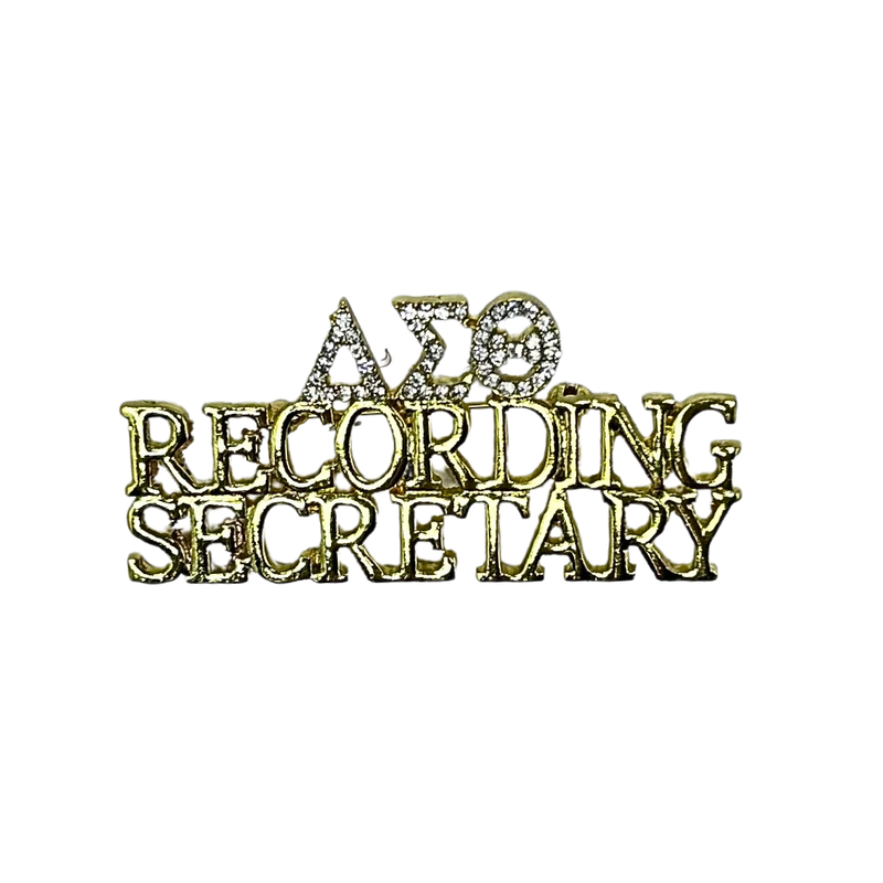 DST Rhinestone Recording Secretary Lapel