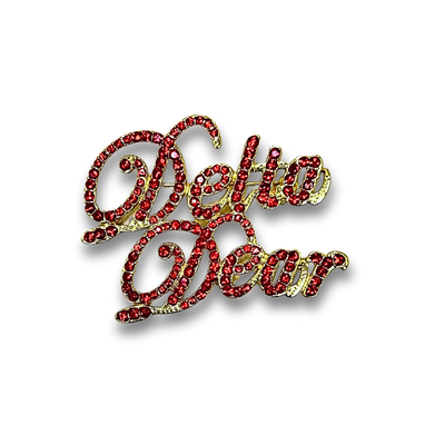 Delta Dear Ruby Rhinestone Lapel