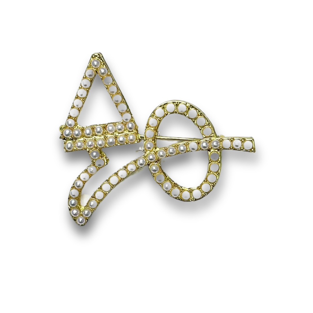 Pearl Flare Symbol Lapel Small, Metal Tone: Gold