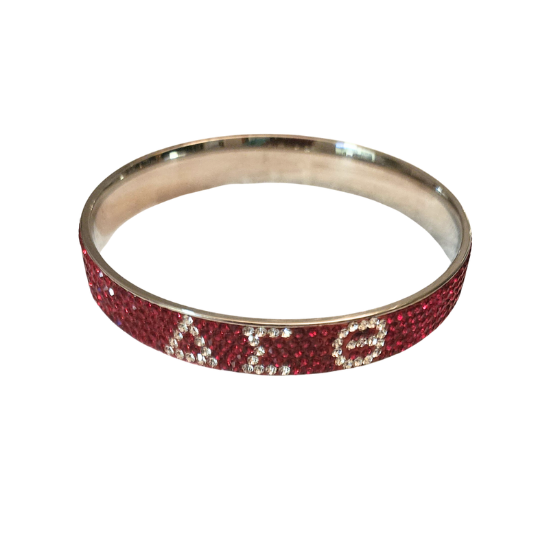 Bling Clear Symbol Red Bracelet