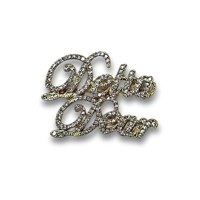 Delta Dear Clear Rhinestone Lapel