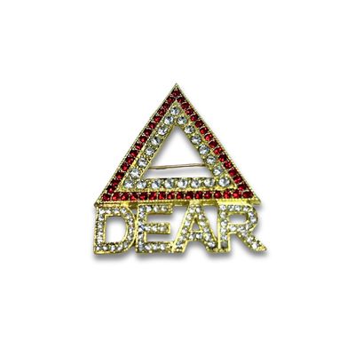 Dear Ruby Rhinestone Triangle Lapel (silver only)