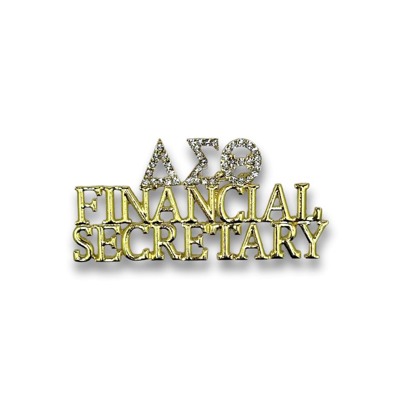 DST Rhinestone Financial Secretary Lapel