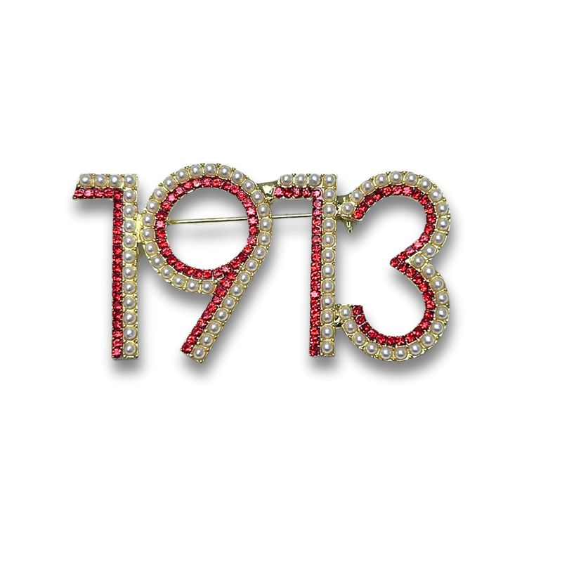 1913 DST Ruby Rhinestones Lapel