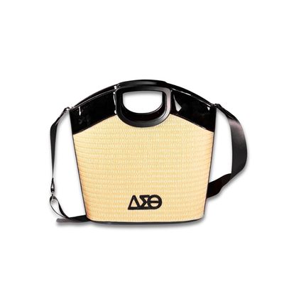 DST Black Straw Summer Handbag