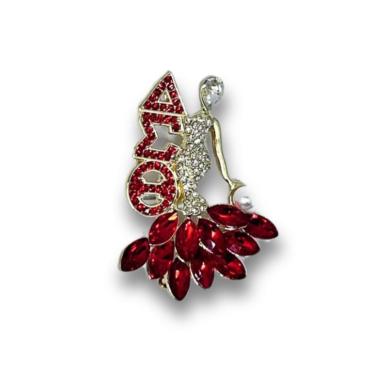 Delta Diva with Ruby &amp; Pearl Lapel