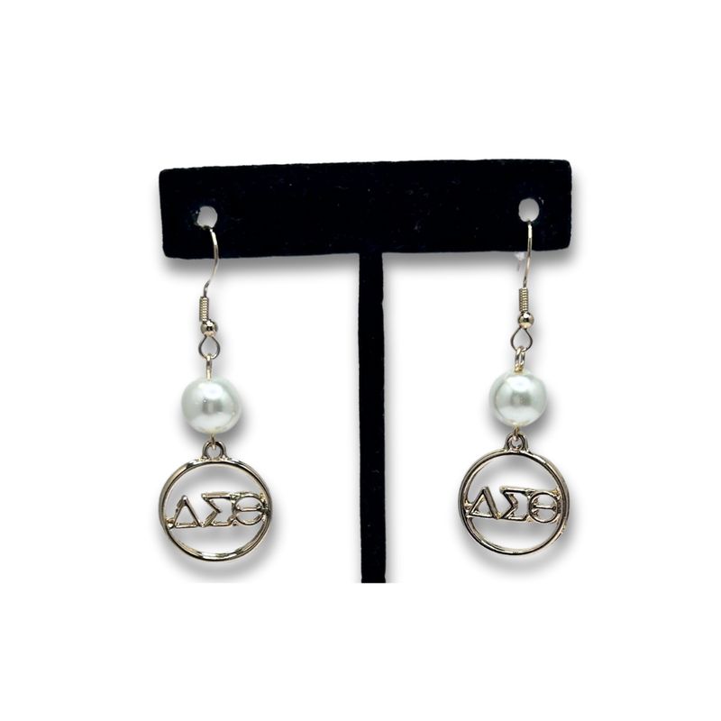 DST Dangle Pearl &amp; Circle Earrings