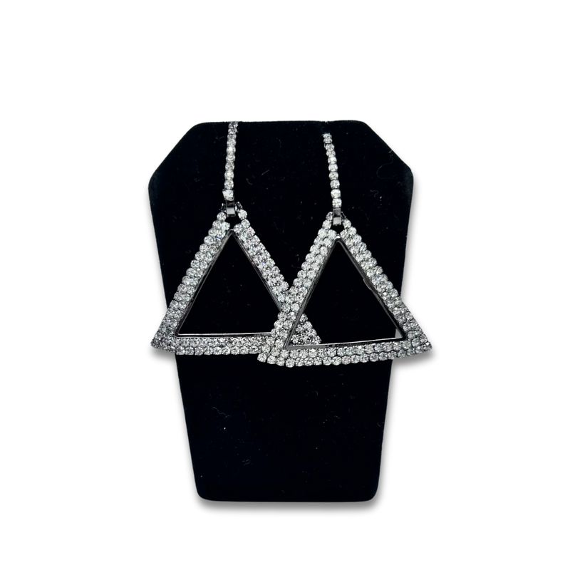 Rhinestone Triangle Earrings