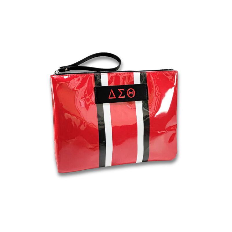 Bold Striped Wristlet Red/Black