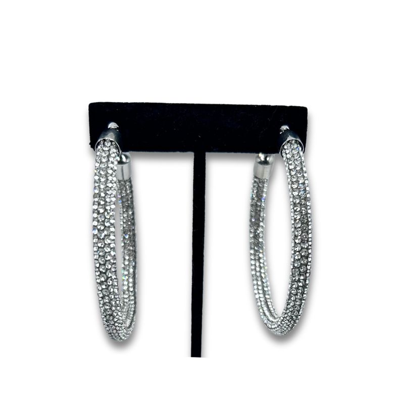 Bling Clear Hoop Earrings