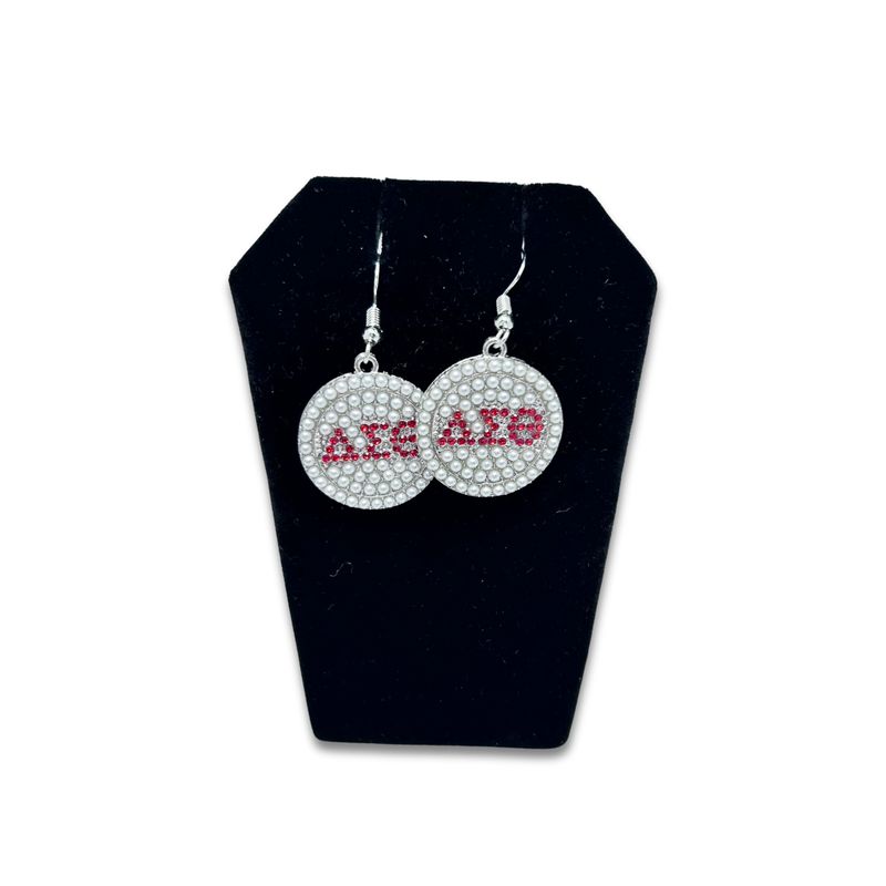 DST Dainty Pearl Symbol Earrings