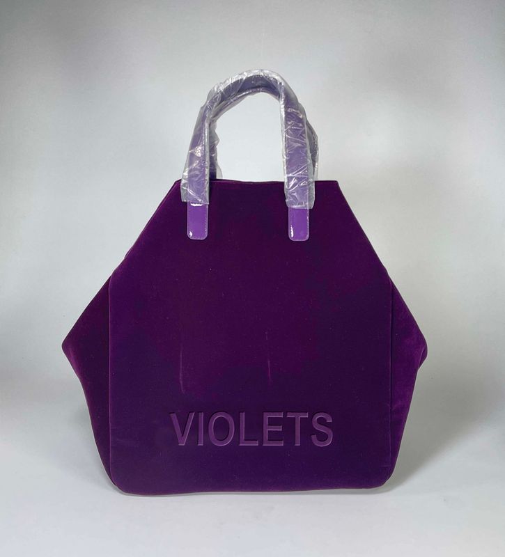 Classy Velveteen Violet Tote - Pre Order 2