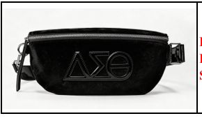 Velveteen Black Crossbody Fanny Pack