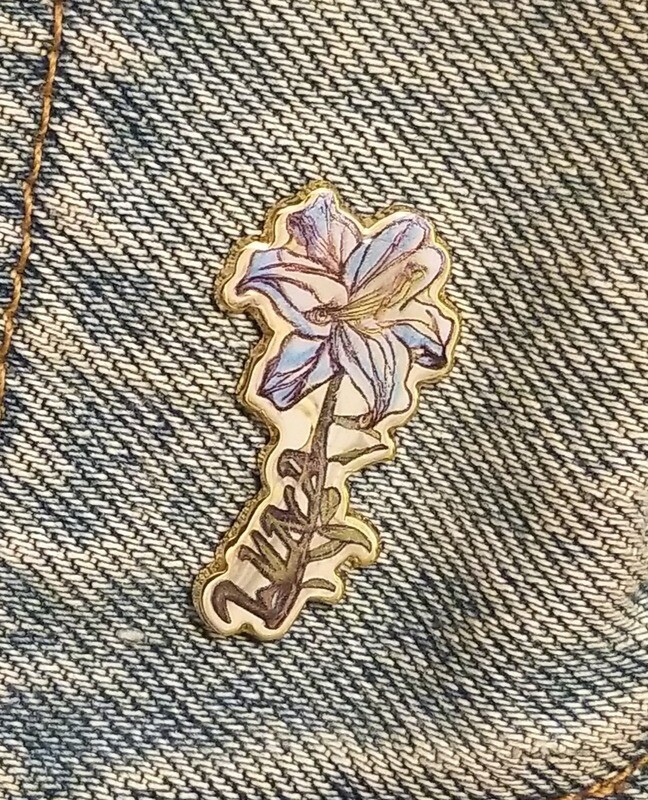 HARD ENAMEL FLOWER PIN