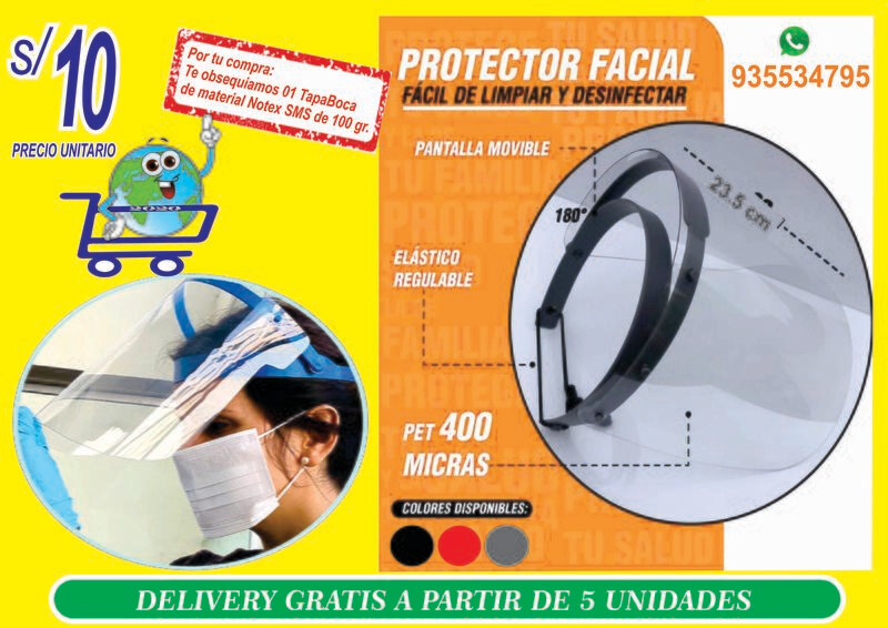 PACK DE MASCARILLA Y PROTECTOR FACIAL