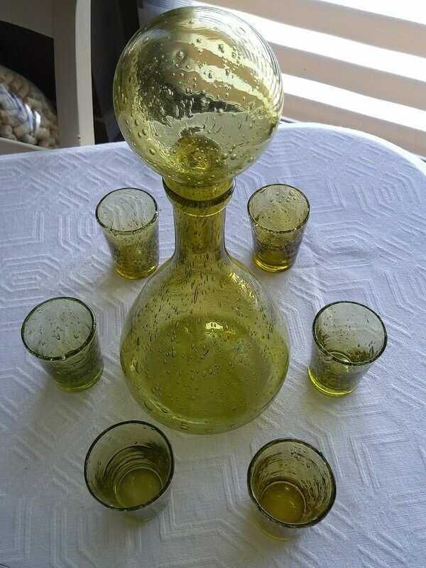Conjunto de licor (Botella y 6 vasos) - Cristal BIOT