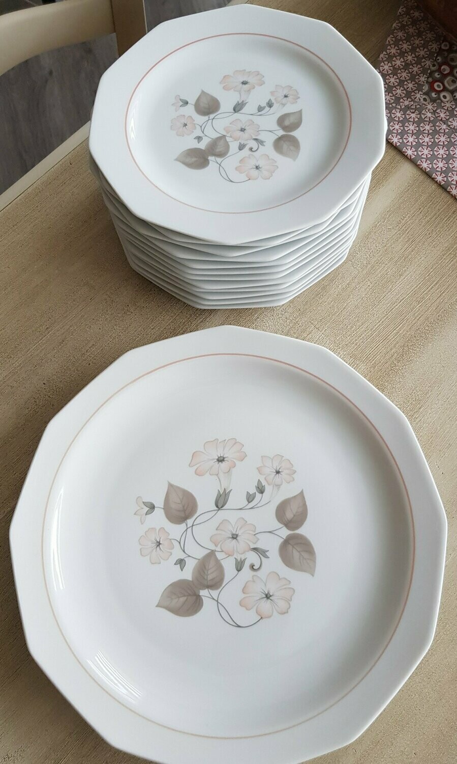 Servicio de 11 platos postre o aperitivo. Porcelana Witterling