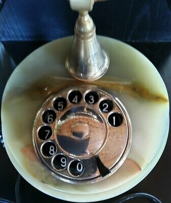 Teléfono de Mármol y metal. Años 70 - Italia Teléfono de Mármol y metal. Años 70 - Italia