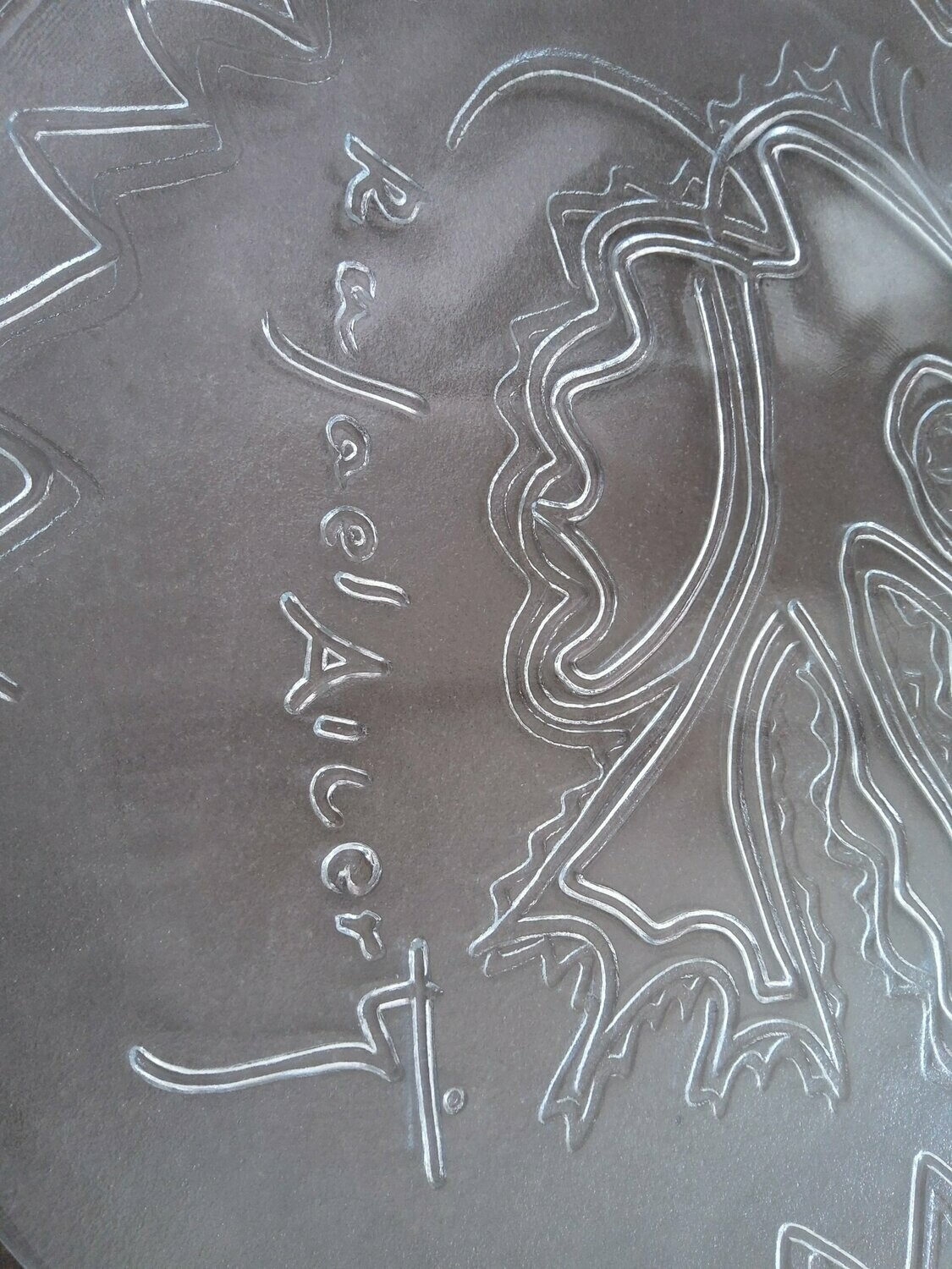 Plato decorativo firmado Rafael Alberti - Paloma de la Paz