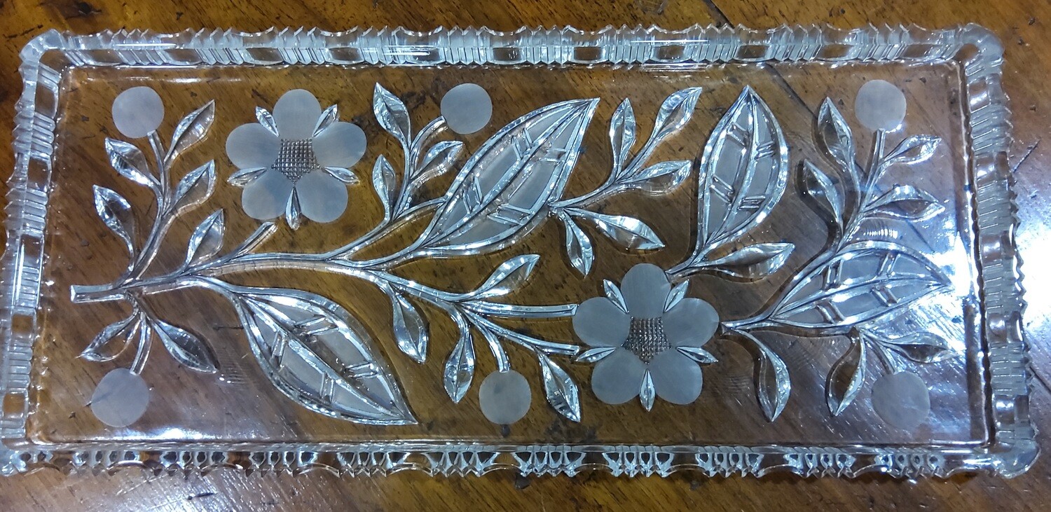 Bandeja cristal al ácido - Art Nouveau