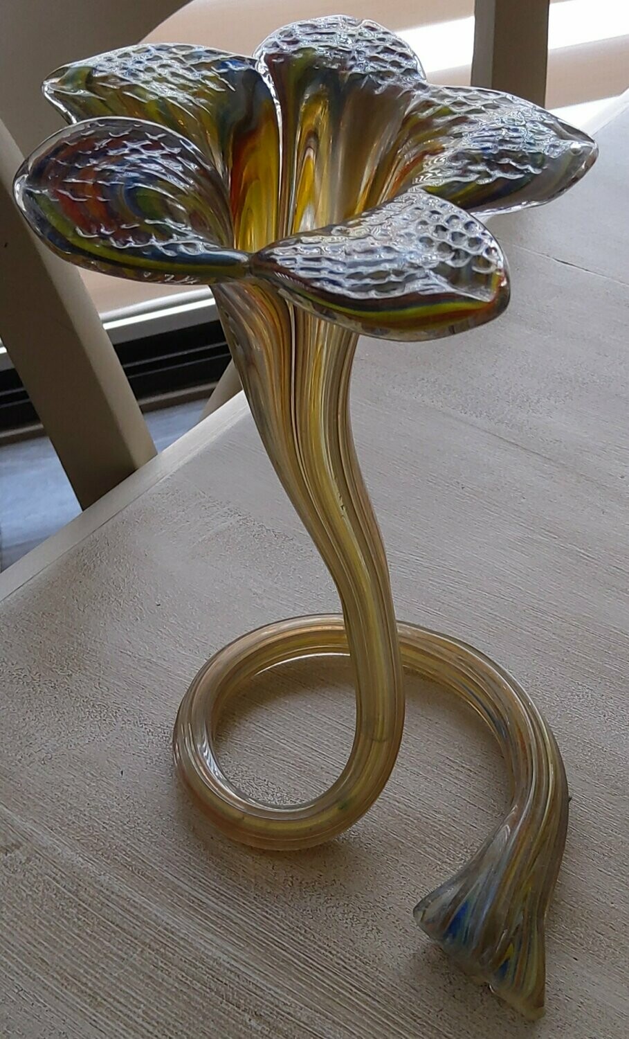 Jarrón de cristal Corolle - Vintage (Francia 1950)