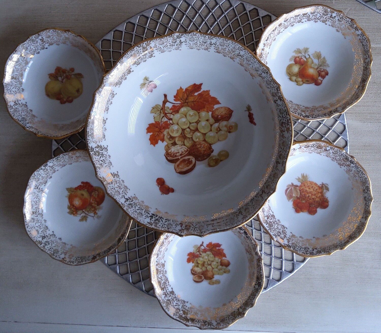 Conjunto 6 piezas postres - Porcelana de Luxe
