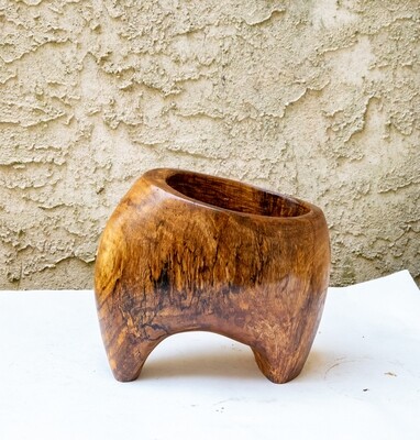 Unique hand carved sculptural mango wood bowl free form bowl cookie candy bowl