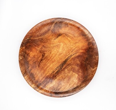Unique Turned Mango Wood Plate Tray Bowl  Handmade Natural Home Décor Fruit  Candy  Cookie wooden Bowl