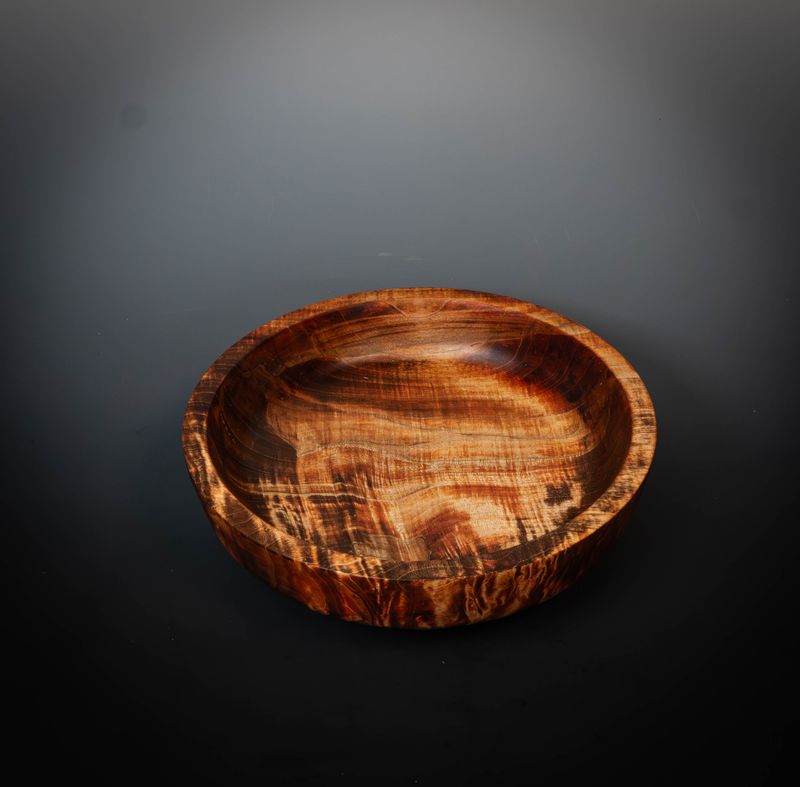 Handcrafted Colored Maple Wood Bowl