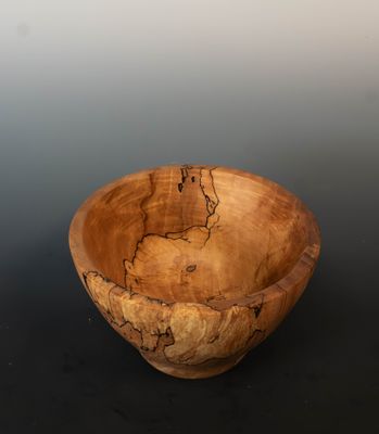 Handcrafted Spalted Maple Wood Bowl Handcrafted Spalted Maple Wood Bowl
