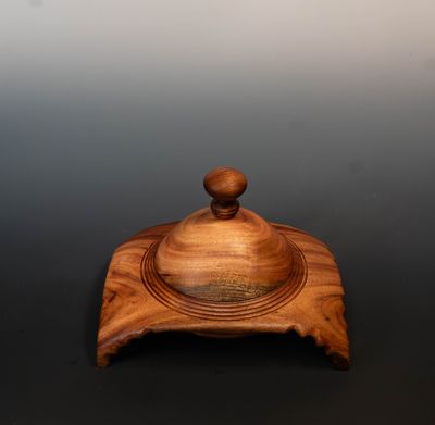 Handcrafted Wood turned Honduras Mahogany Square Box Unique Gift Idea Handcrafted Wood turned Honduras Mahogany Square Box Unique Gift Idea