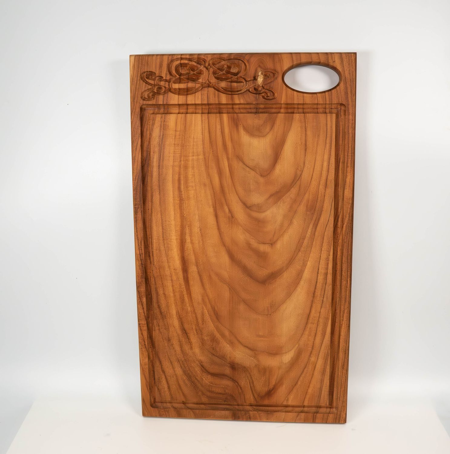Handcrafted Carved Teak Tray ,Cutting board - Perfect for Entertaining and Gift Giving