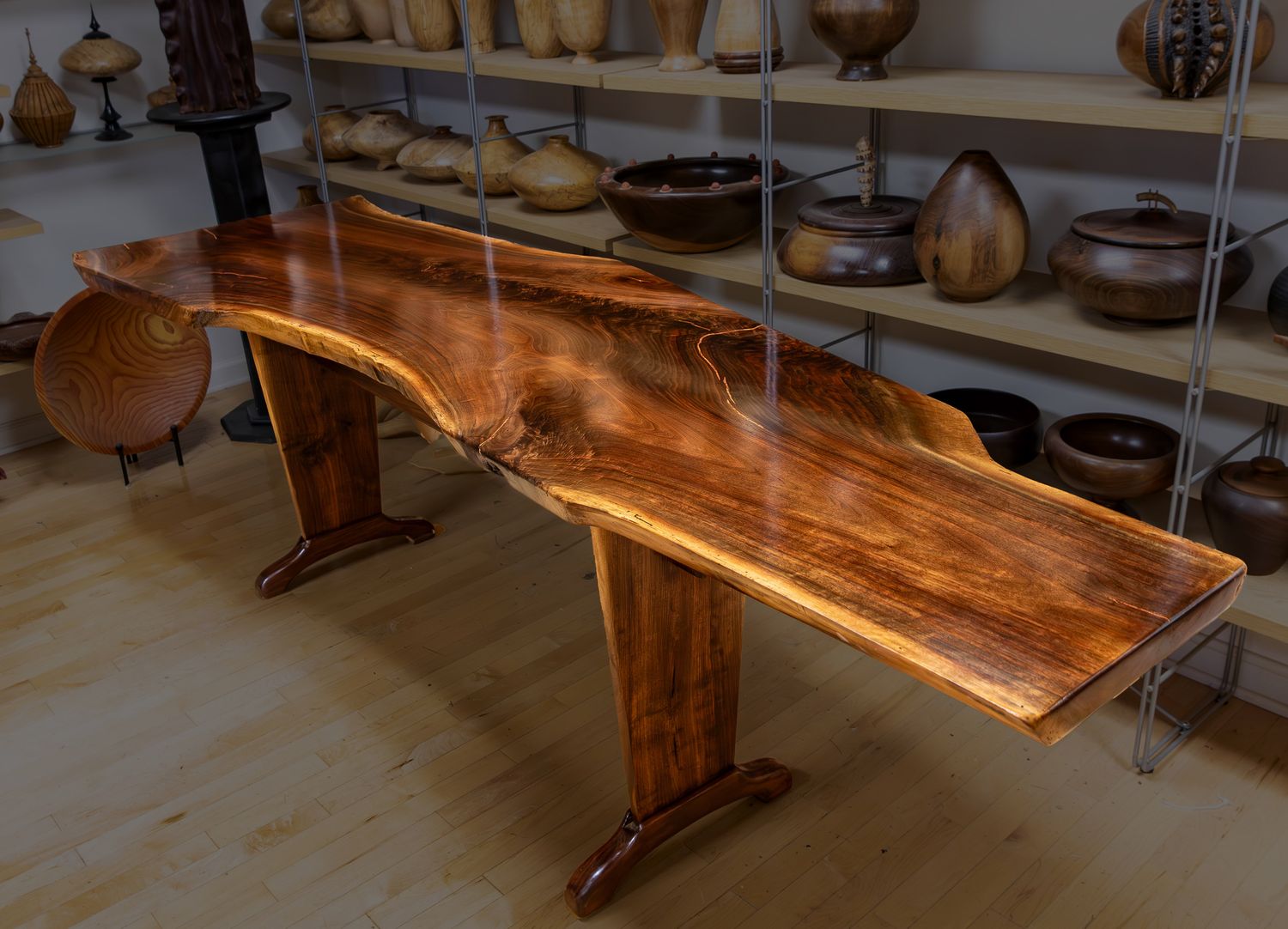 Live Edge Walnut Wood Table - Unique Handcrafted  Piece