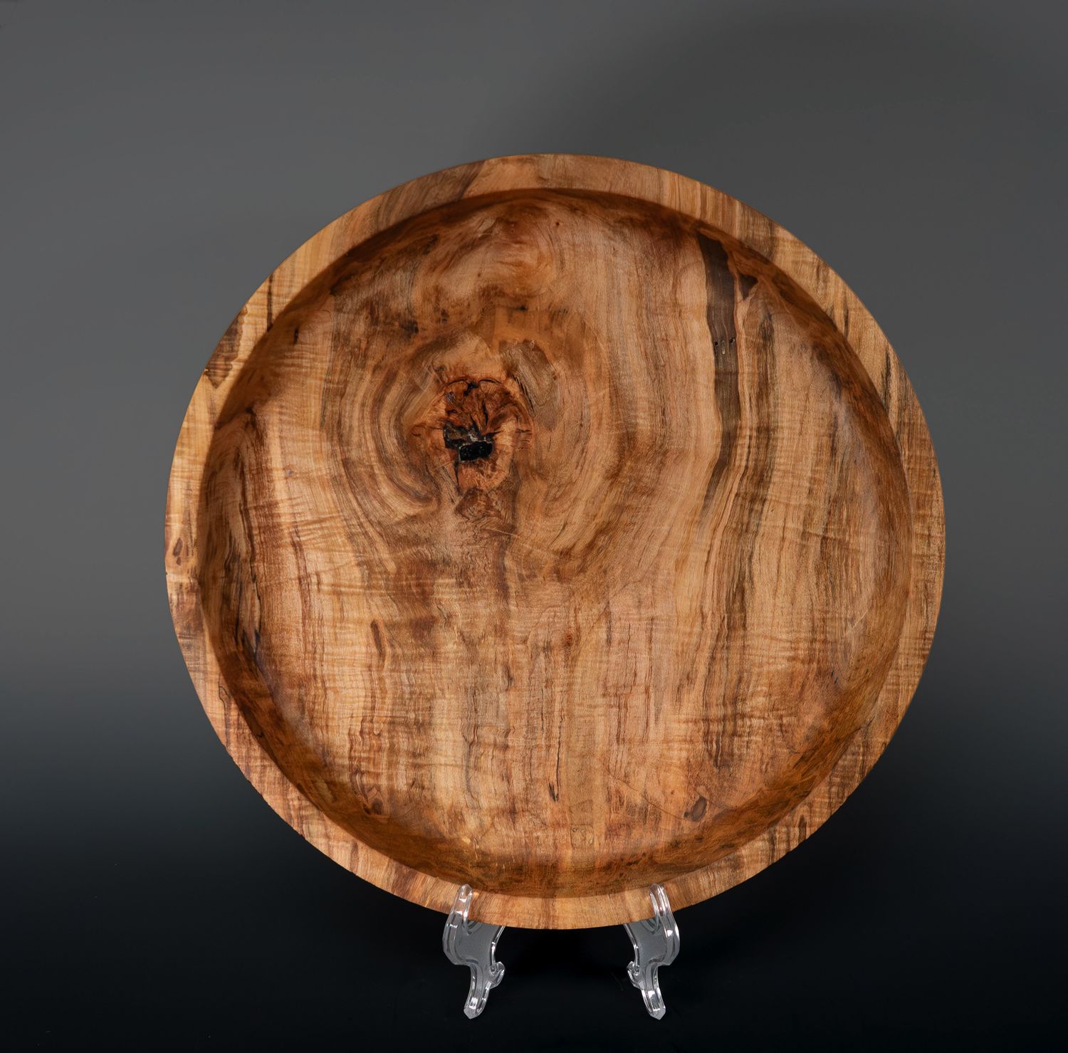 Handcrafted Fantastic grain Maple Wood Tray, bowl. Elegant Centerpiece for Rustic Home Decor